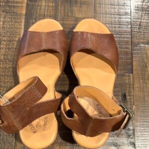 Kork-Ease Brown Leather Comfort Sandals